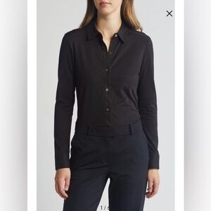 Theory Black Women's Button-Down Shirt